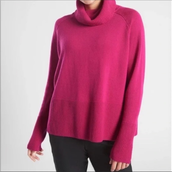Athleta Cowl Neck Wool Cashmere Blend Sweater